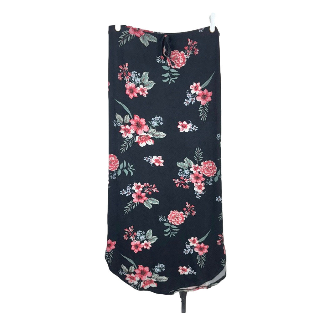 Guilty black floral maxi skirt